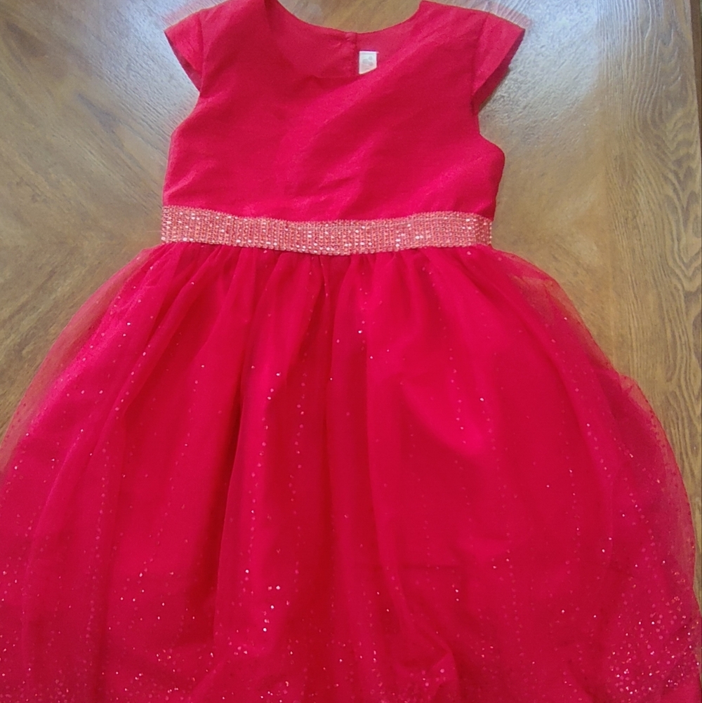 Sparkling Red Dress with Glitter Details